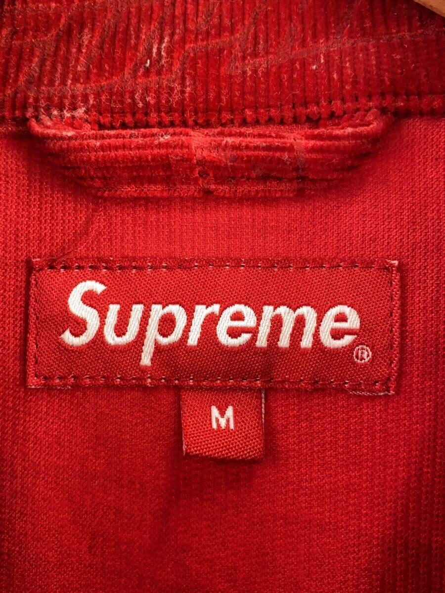 Supreme◆DEBOSSED LOGO/ジャケット/M/コーデュロイ/RED_画像3