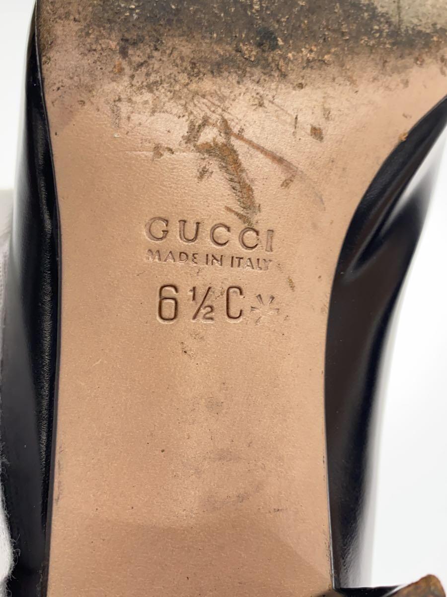 GUCCI◆パンプス/UK6.5/BLK/レザー/2295_画像5