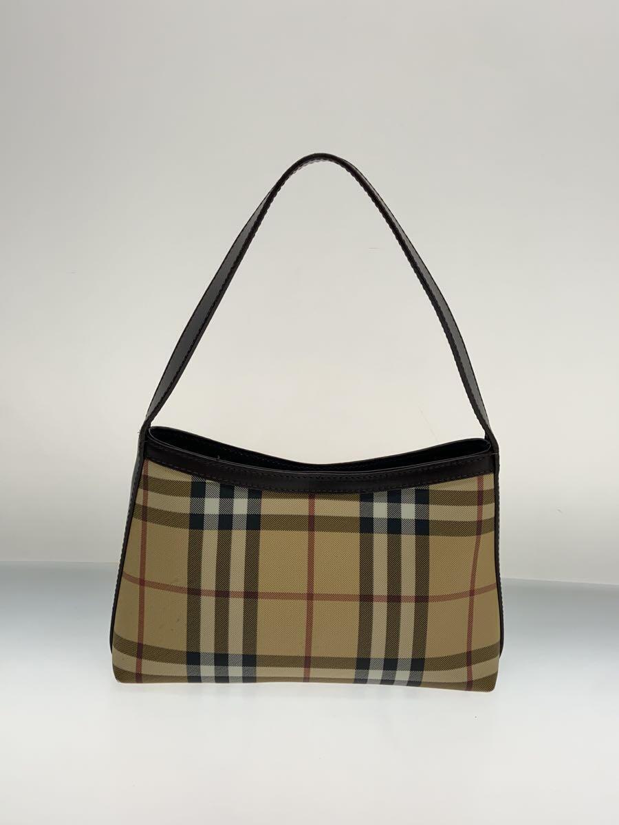 BURBERRY LONDON◆ハンドバッグ/ノバチェック/CML/角擦れ有_画像3