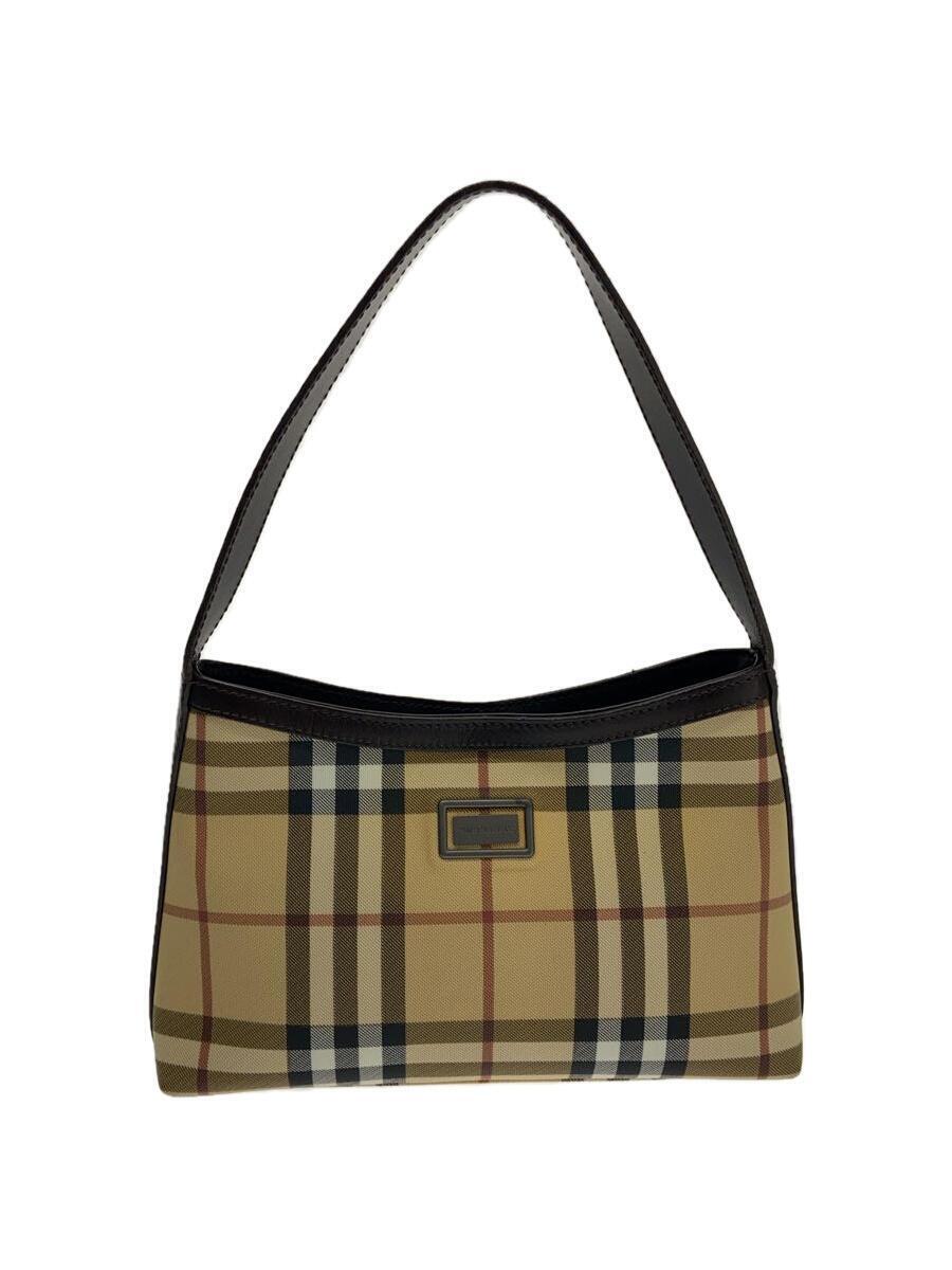 BURBERRY LONDON◆ハンドバッグ/ノバチェック/CML/角擦れ有_画像1