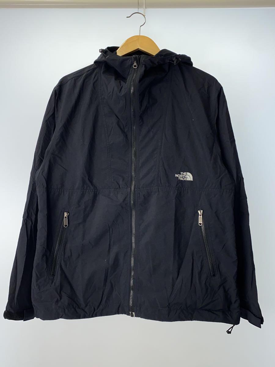 THE NORTH FACE◆CONPACT JACKET_コンパクトジャケット/M/ナイロン/BLK/無地_画像1