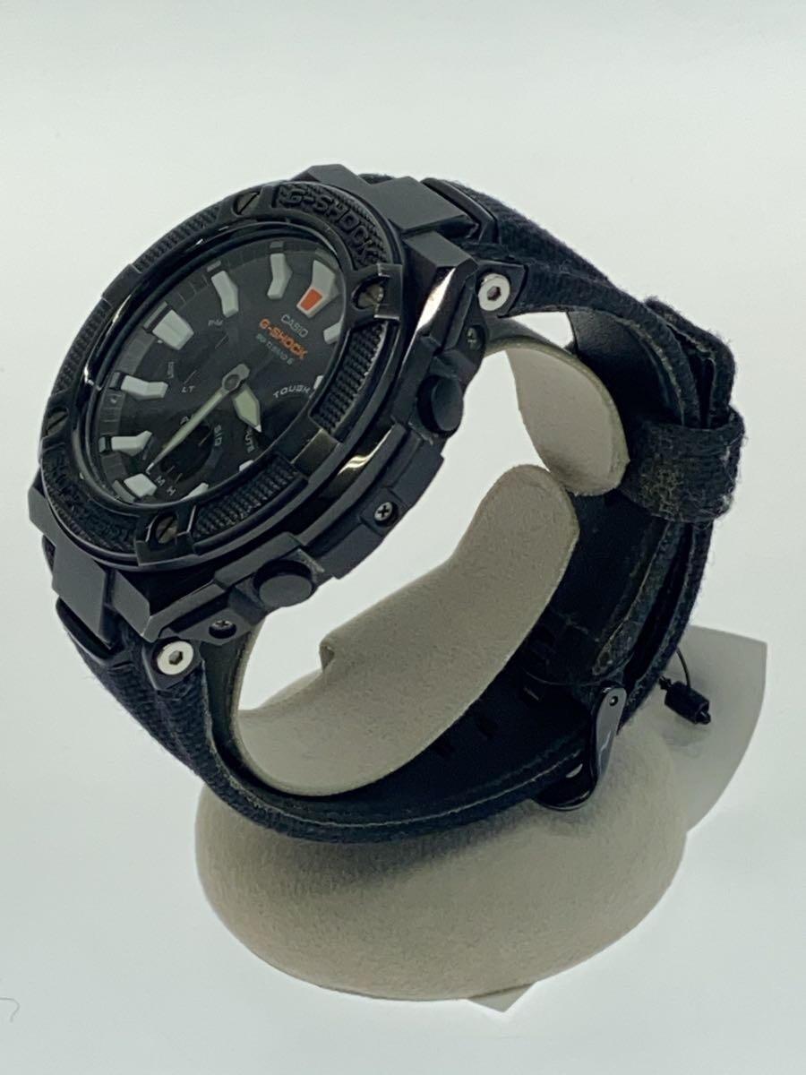 CASIO◆ソーラー腕時計・G-SHOCK/デジアナ/BLK/BLK_画像2