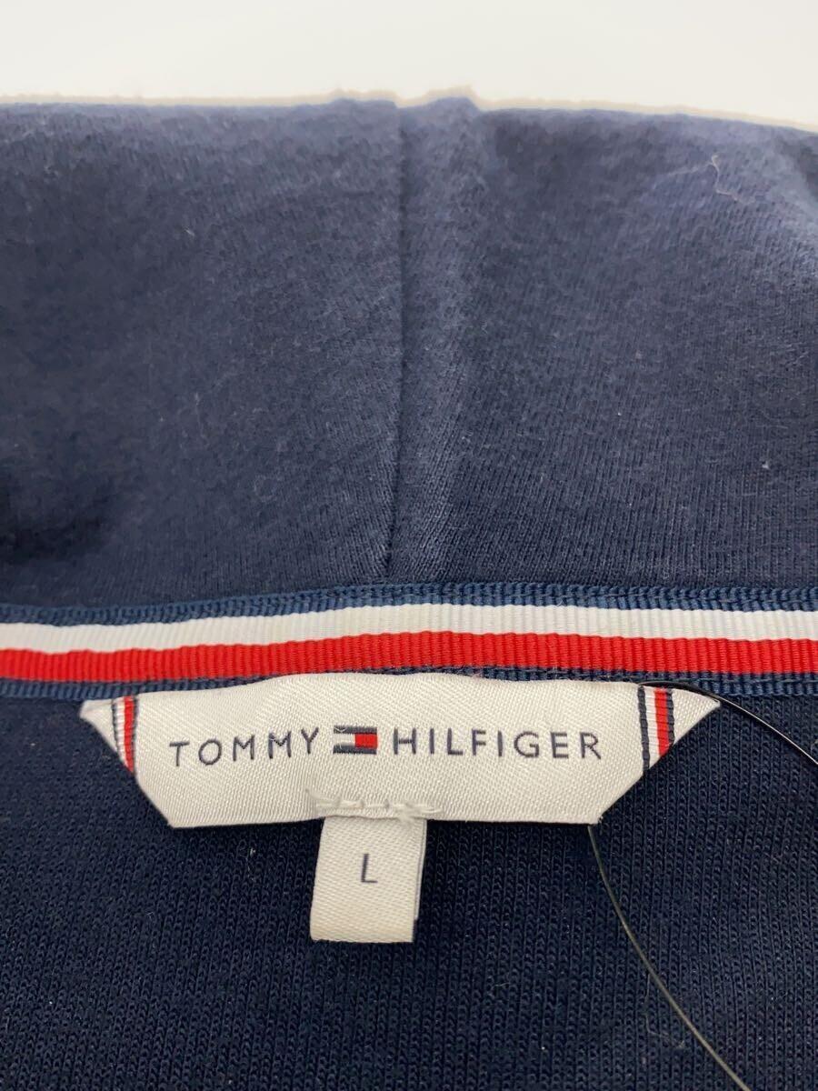 TOMMY HILFIGER◆ジップパーカー/L/コットン/NVY_画像3