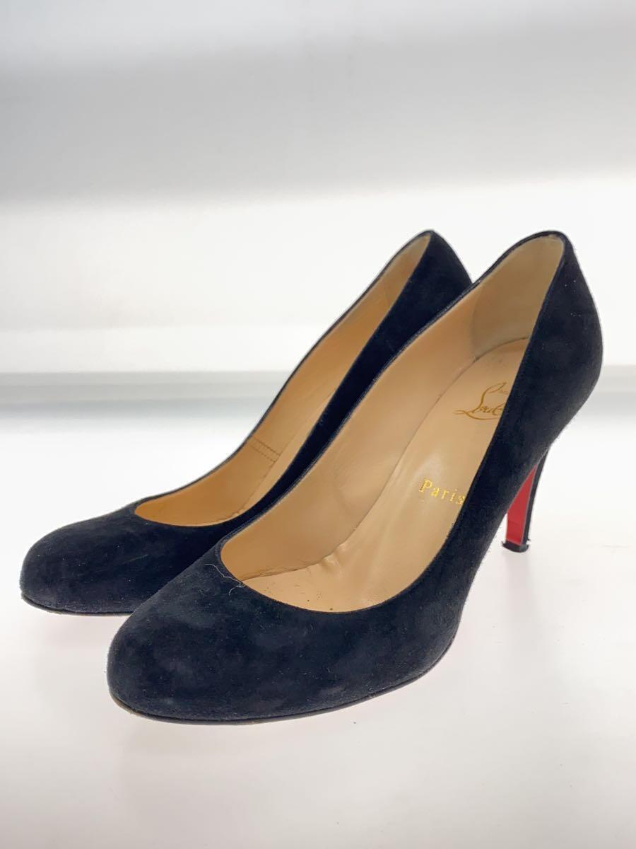 Christian Louboutin◆パンプス/38.5/BLK/スウェード_画像2