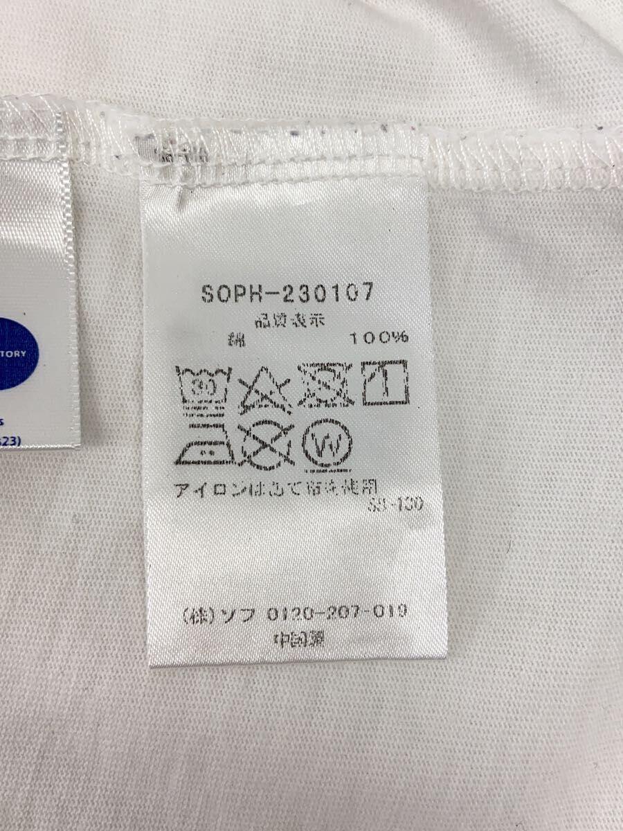 SOPHNET.◆長袖Tシャツ/L/コットン/WHT/SOPH-230107_画像4