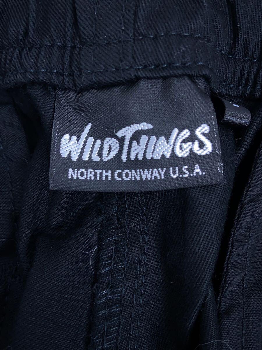 WILDTHINGS◆ショートパンツ/L/コットン/BLK/無地_画像4