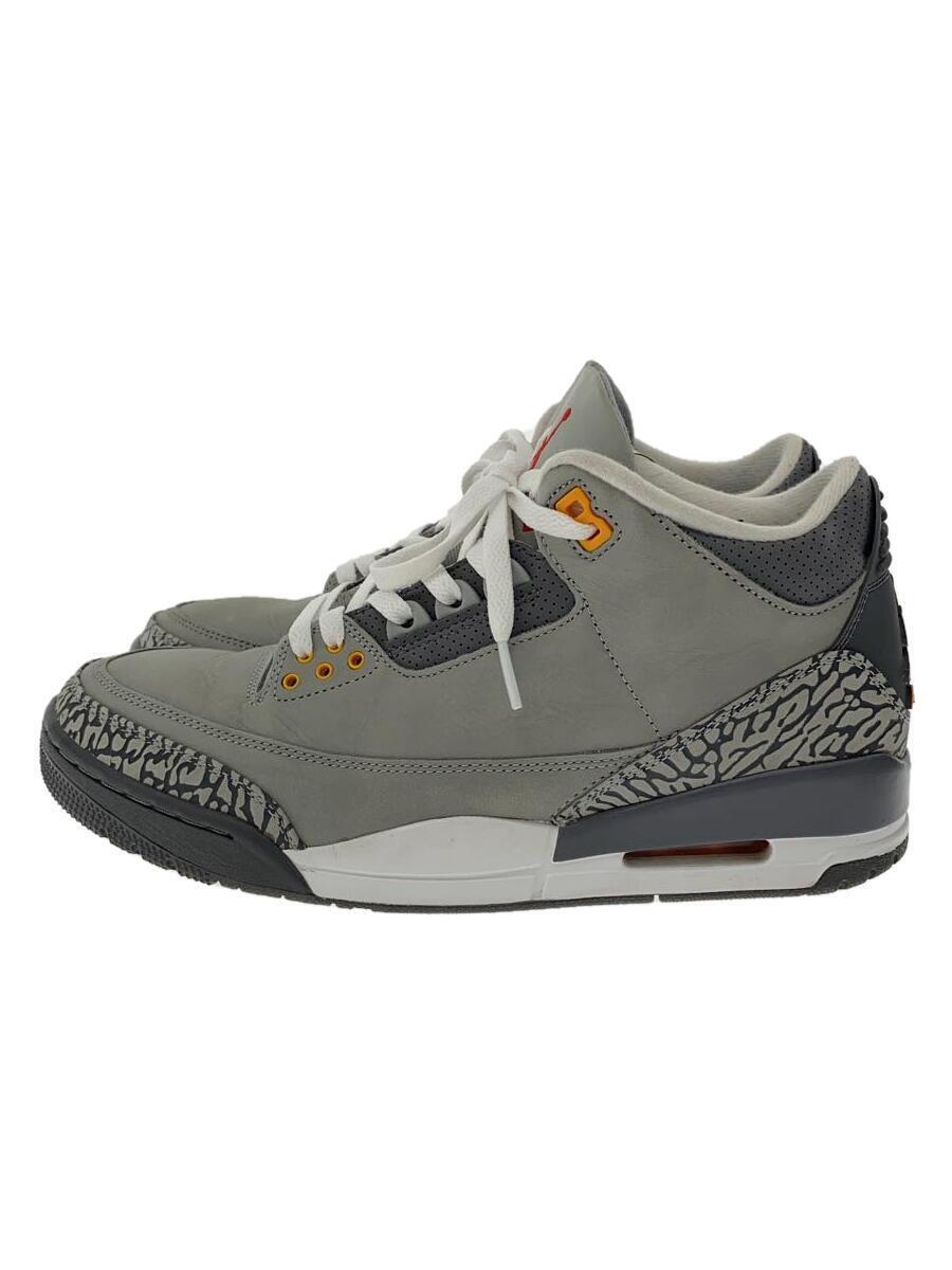 NIKE◆ローカットスニーカー/Air Jordan 3/28cm/GRY/CT8532-012_画像1