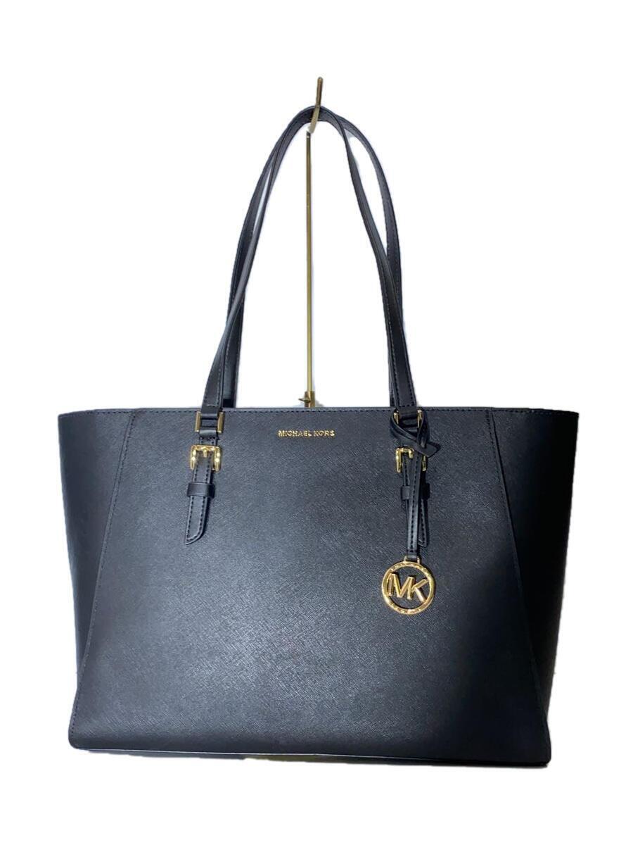 MICHAEL KORS◆トートバッグ/PVC/BLK/無地/30S3GYDT7L_画像1