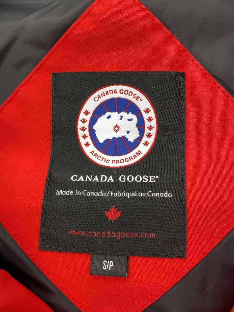 CANADA GOOSE◆ダウンベスト/S/ポリエステル/RED/無地/01201/首元に毛玉有り_画像3