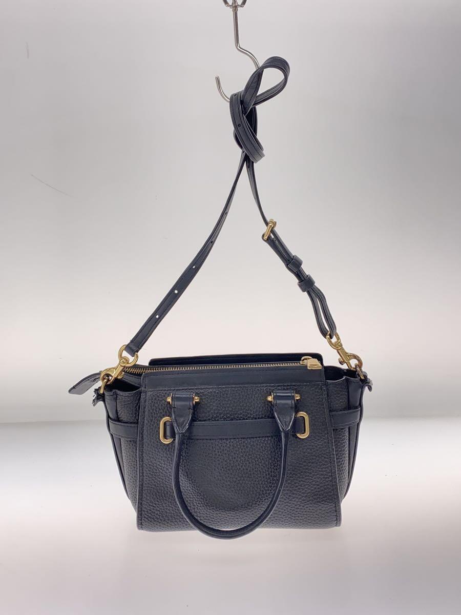 COACH◆ショルダーバッグ/レザー/BLK/87299_画像3