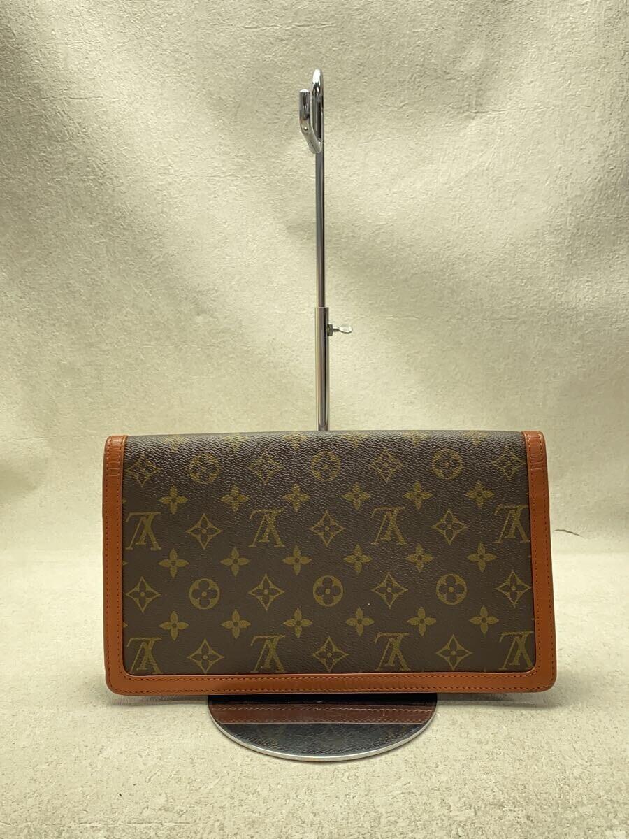 LOUIS VUITTON◆ポシェット・ダムGM_モノグラム・キャンバス_BRW/PVC/BRW_画像3