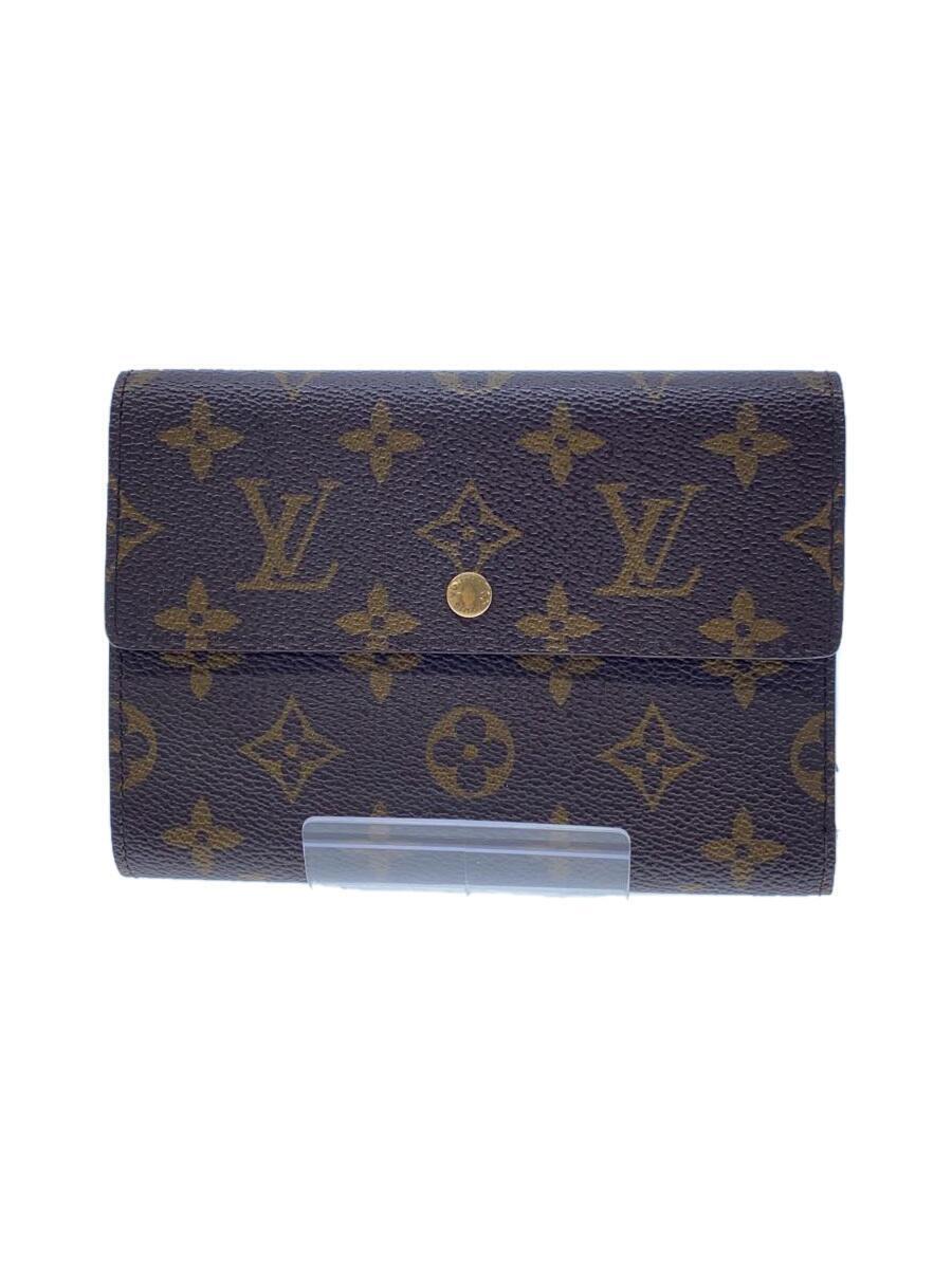 LOUIS VUITTON◆ポルト・トレゾール・エテュイ・パピエ_モノグラム・キャンバス_BRW/PVC/BRW/レディース_画像1