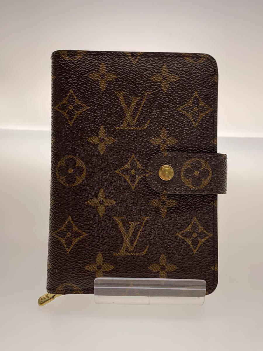 LOUIS VUITTON◆ポルト・パピエ・ジップ_モノグラム・キャンバス_BRW/PVC/BRW/レディース_画像1