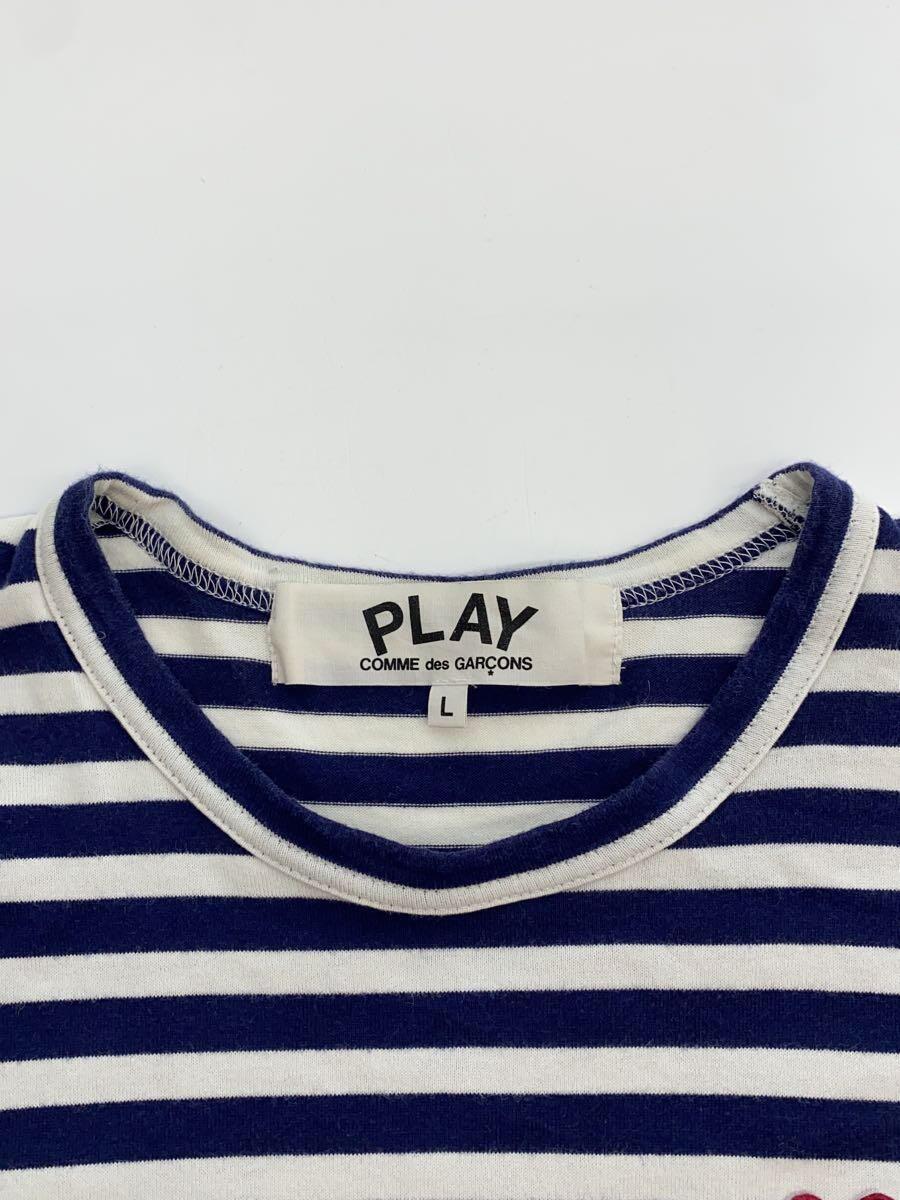 PLAY COMME des GARCONS◆長袖Tシャツ/ツーハート/L/コットン/IDG/AZ-T228_画像6