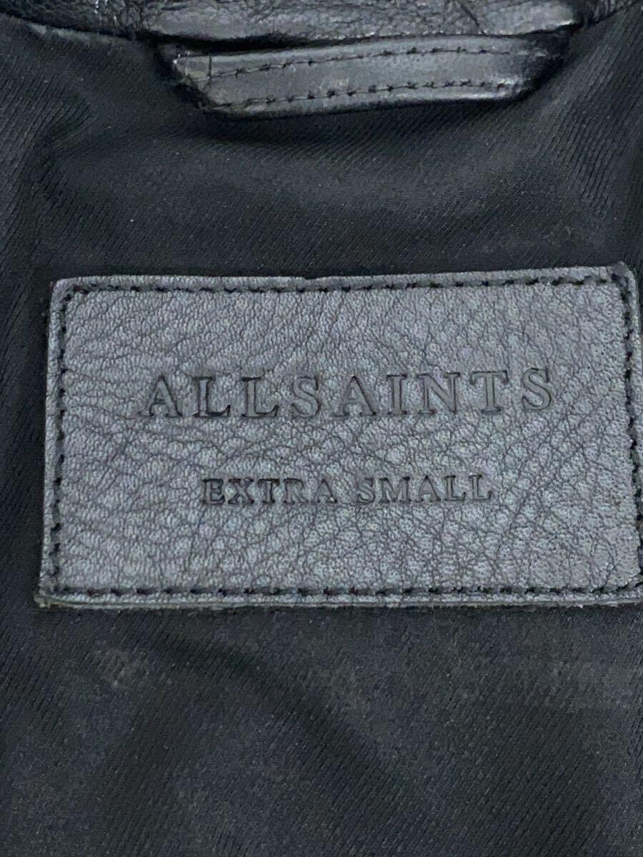 ALLSAINTS◆ダブルライダースジャケット/XS/羊革/BLK/無地/AL058F_画像3