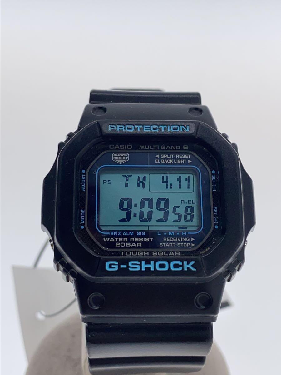 CASIO◆ソーラー腕時計・G-SHOCK/デジタル/ラバー/BLK_画像1