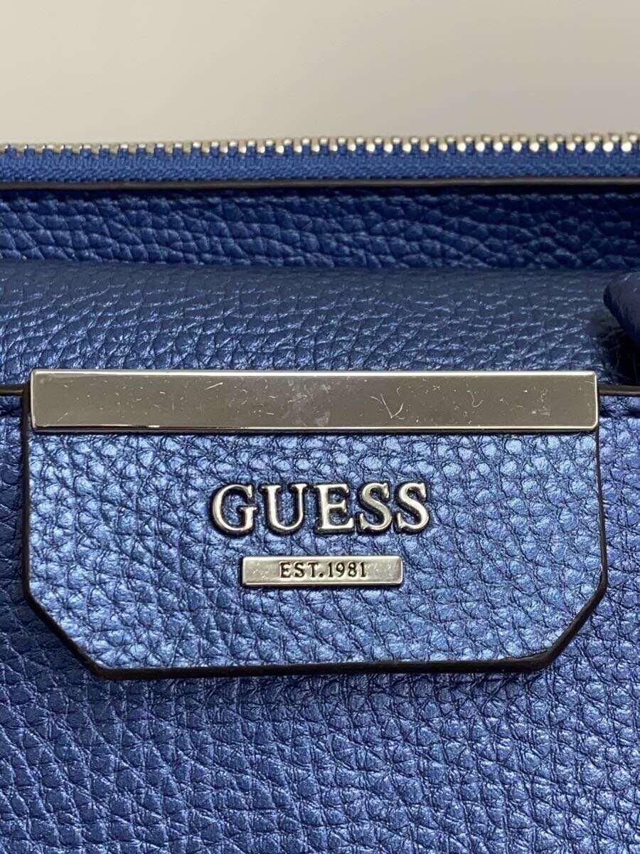 GUESS◆トートバッグ/レザー/NVY/無地/MB668323_画像5