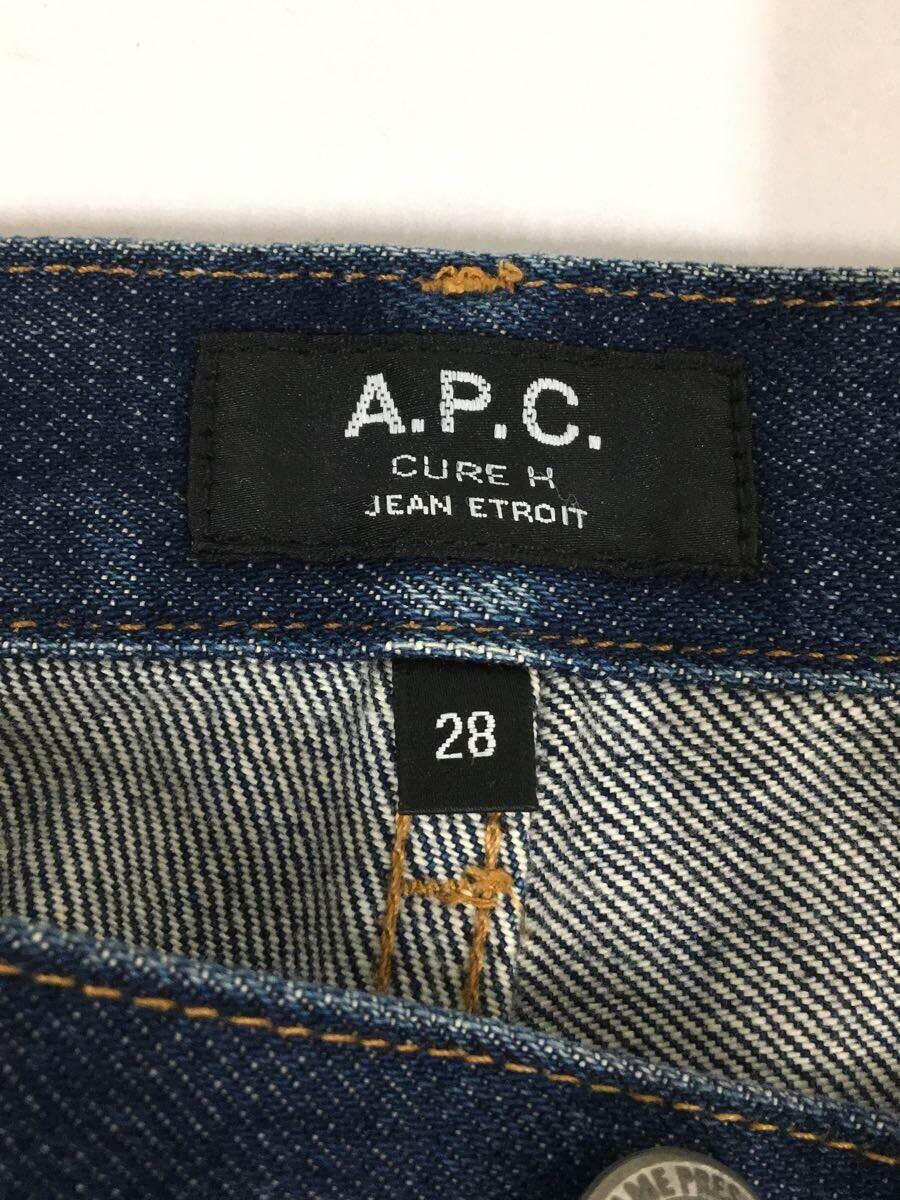 A.P.C.◆ストレートパンツ/28/コットン/IDG/無地/アーペーセー/デニム//_画像4