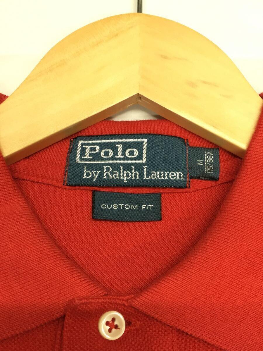 POLO RALPH LAUREN◆ポロシャツ/M/コットン/RED//_画像3