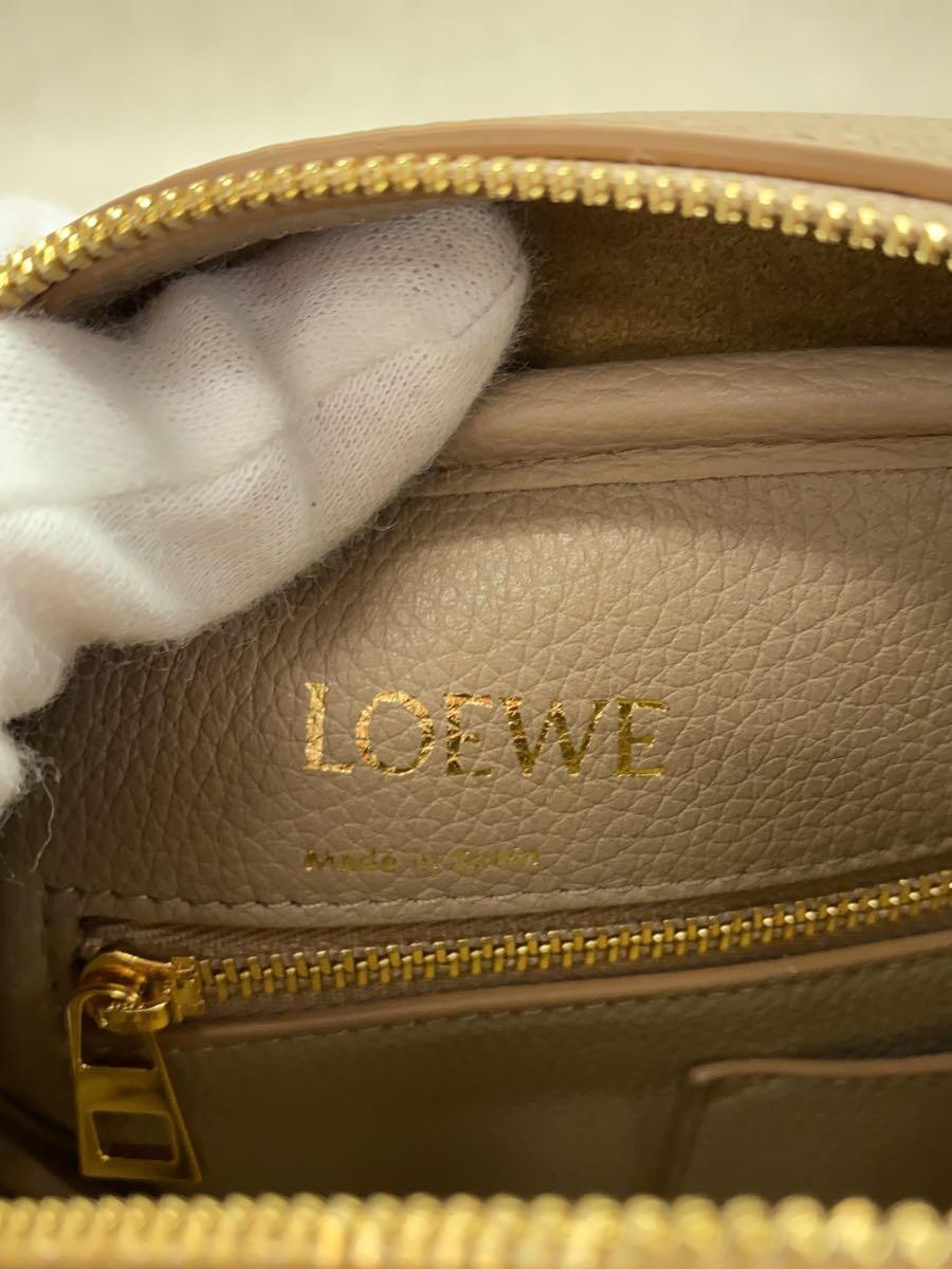 LOEWE◆バッグ/レザー/BEG/無地_画像5