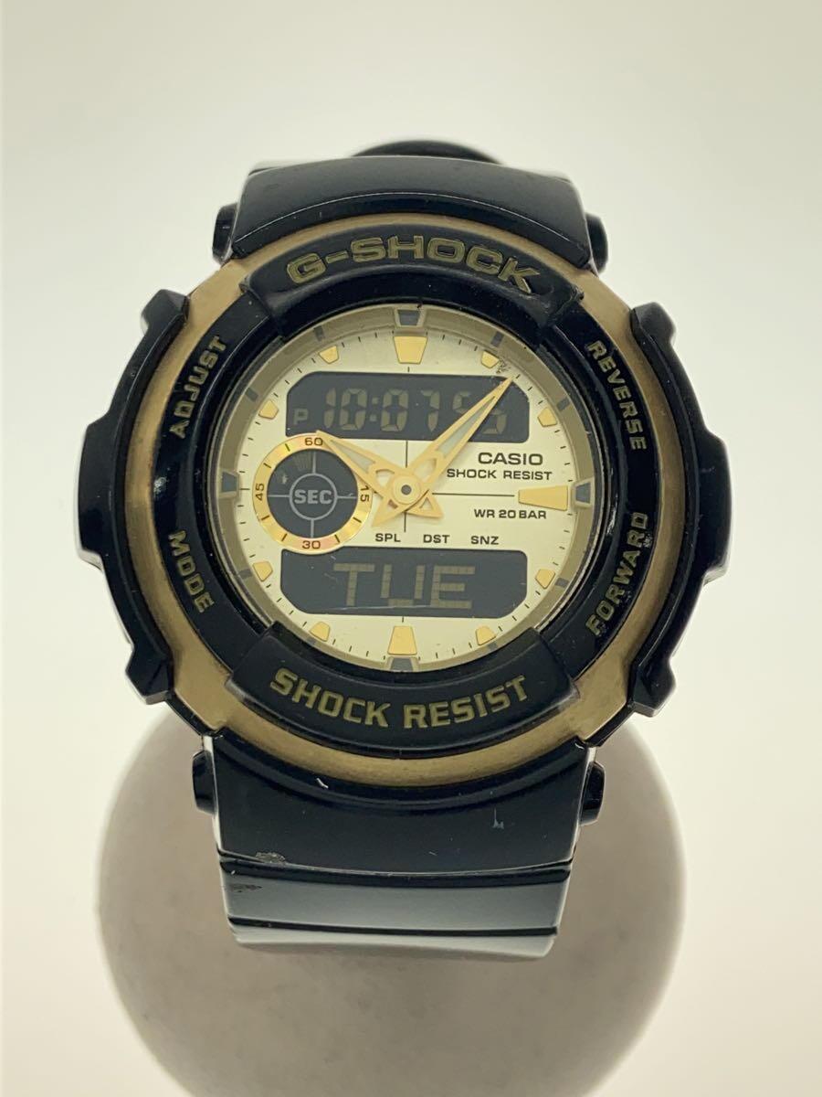 CASIO◆クォーツ腕時計・G-SHOCK/デジアナ/ブラック/シルバー/G-300G-9AJF_画像1