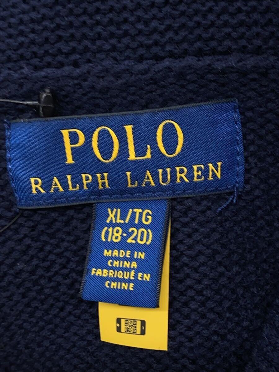 POLO RALPH LAUREN◆カーディガン(厚手)/-/コットン/マルチカラー/ストライプ//_画像3