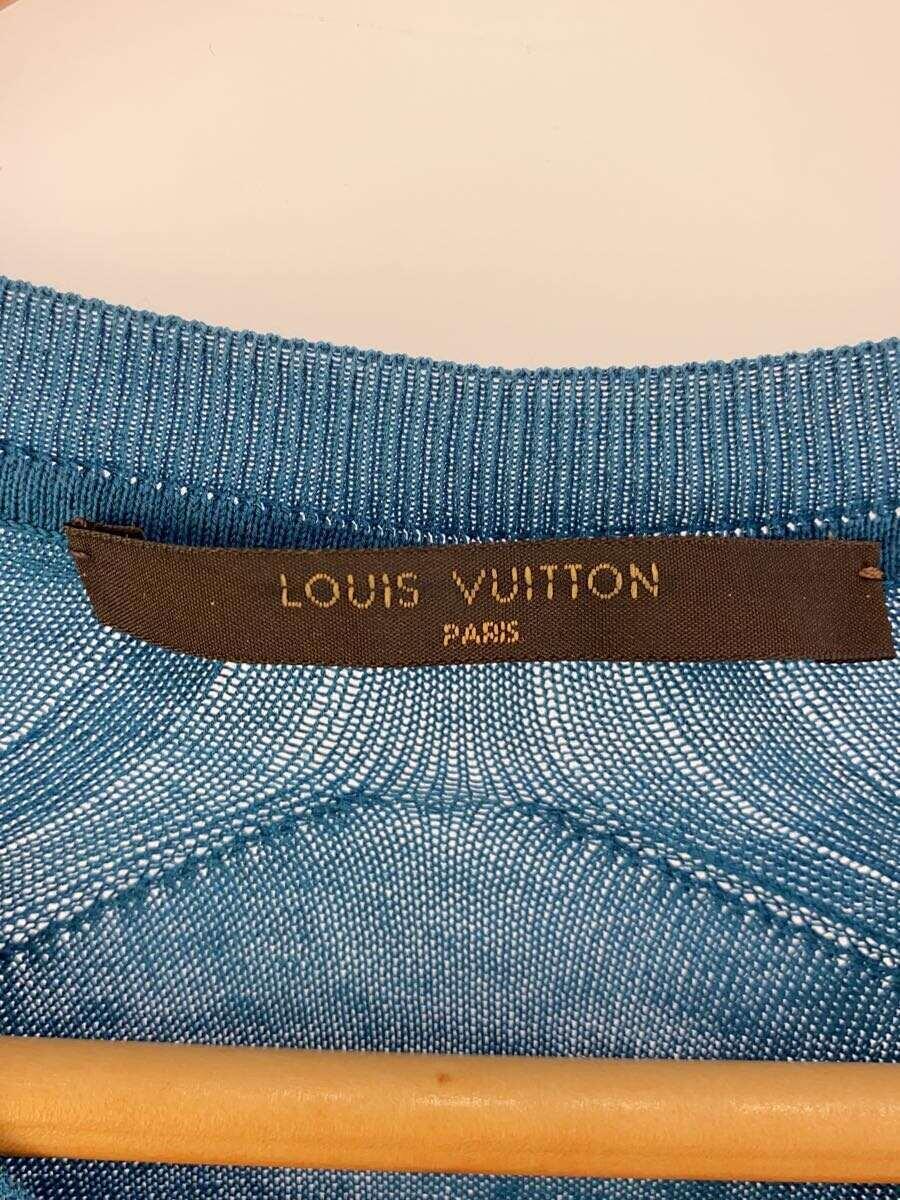 LOUIS VUITTON◆セーター(薄手)/XS/コットン/BLU/無地_画像3