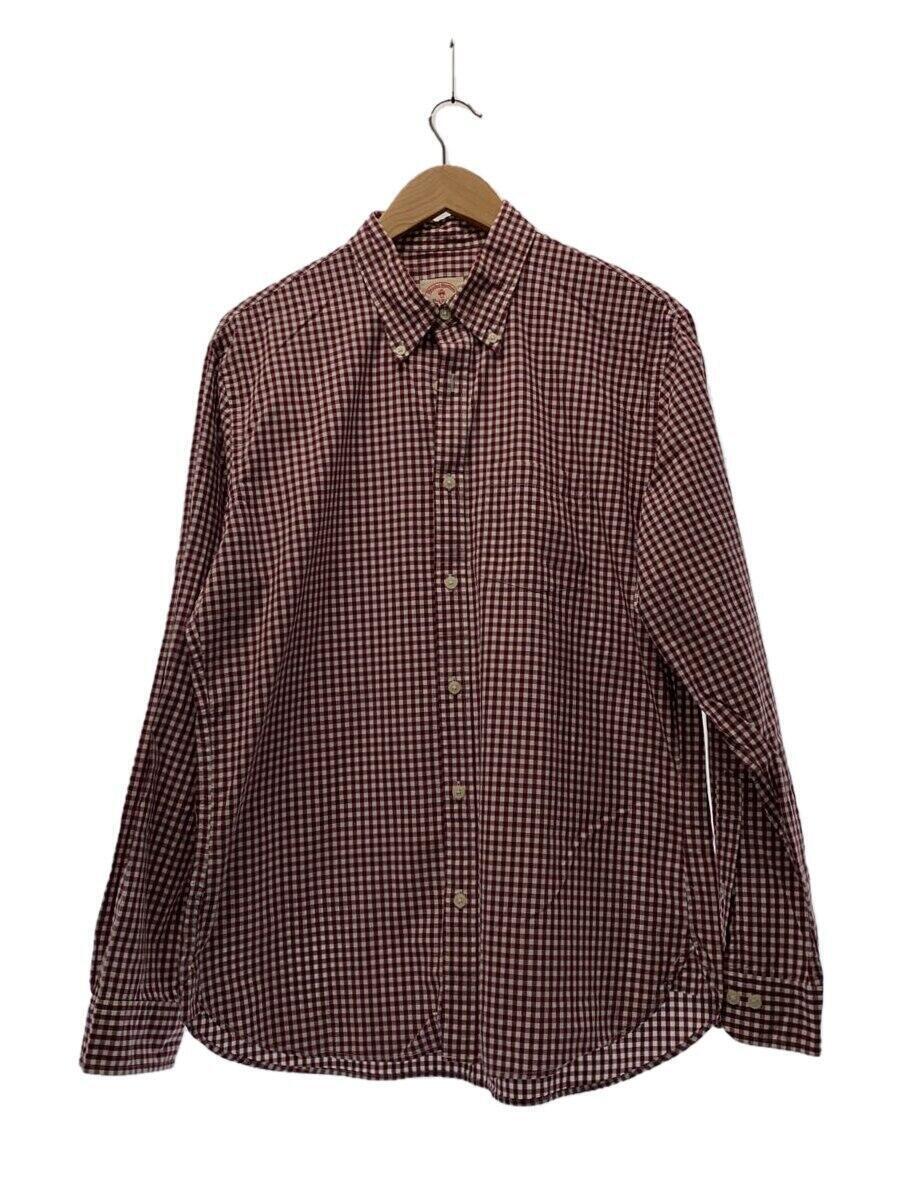 BROOKS BROTHERS◆長袖シャツ/XL/コットン/RED/チェック/100004082//ボタンダウン_画像1