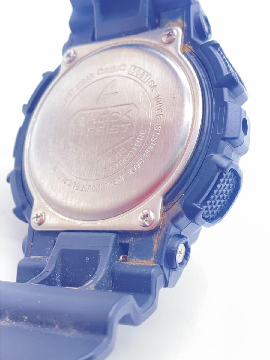 CASIO◆クォーツ腕時計・G-SHOCK/デジアナ/BLK_画像7