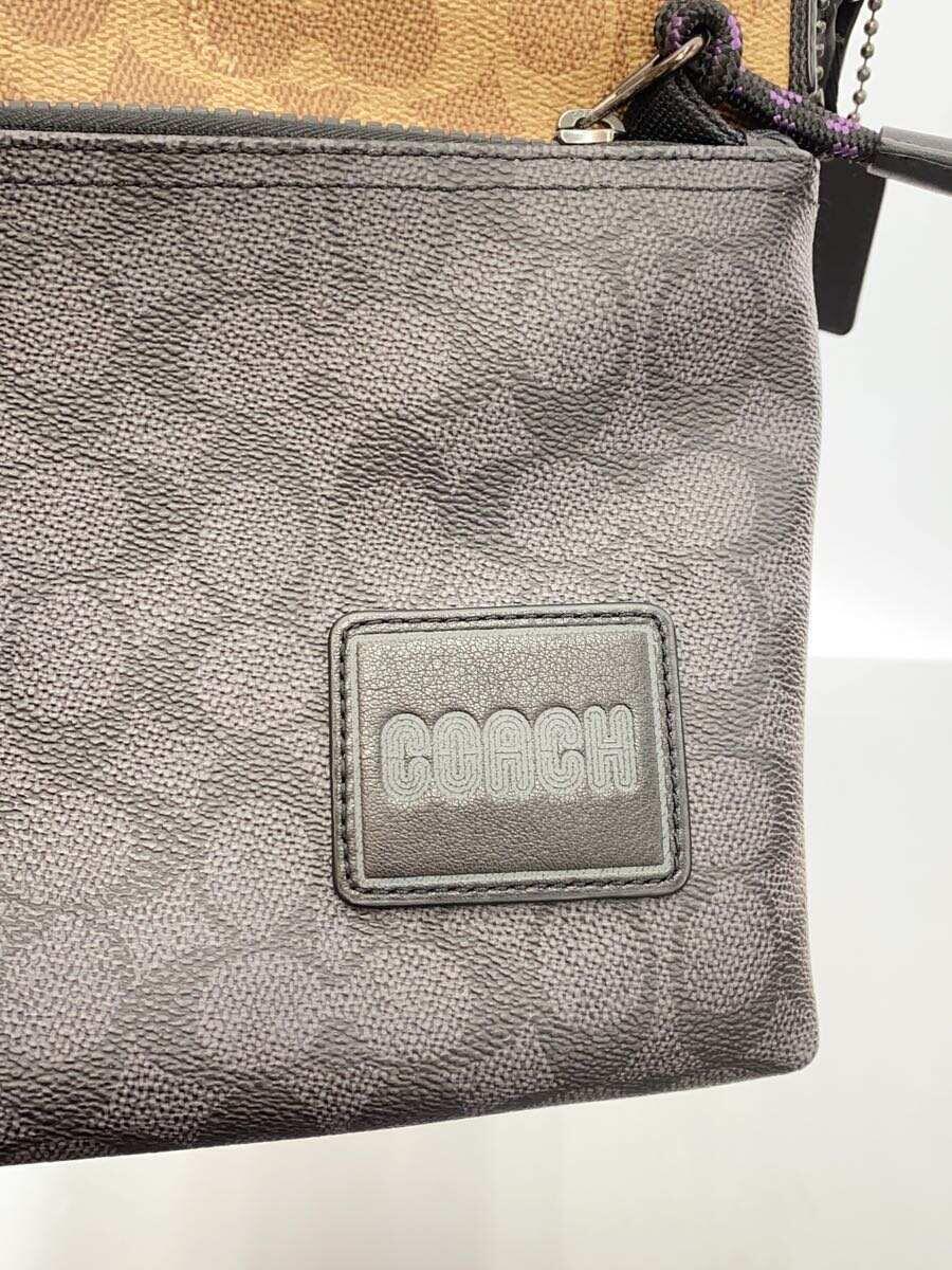 COACH◆ショルダーバッグ/PVC/BLK/総柄/4934_画像5