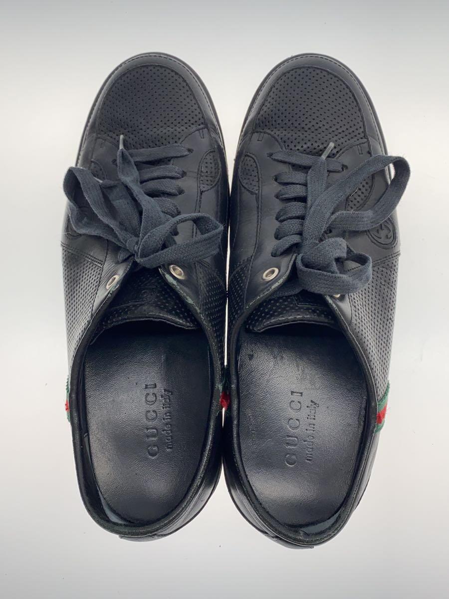 GUCCI◆ローカットスニーカー/UK7.5/BLK/レザー/170573_画像3