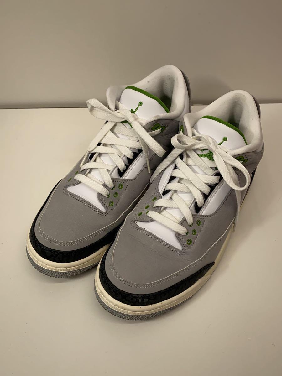 NIKE◆AIR JORDAN 3 RETRO/エアジョーダンレトロ/グレー/136064-006/27cm/GRY_画像2