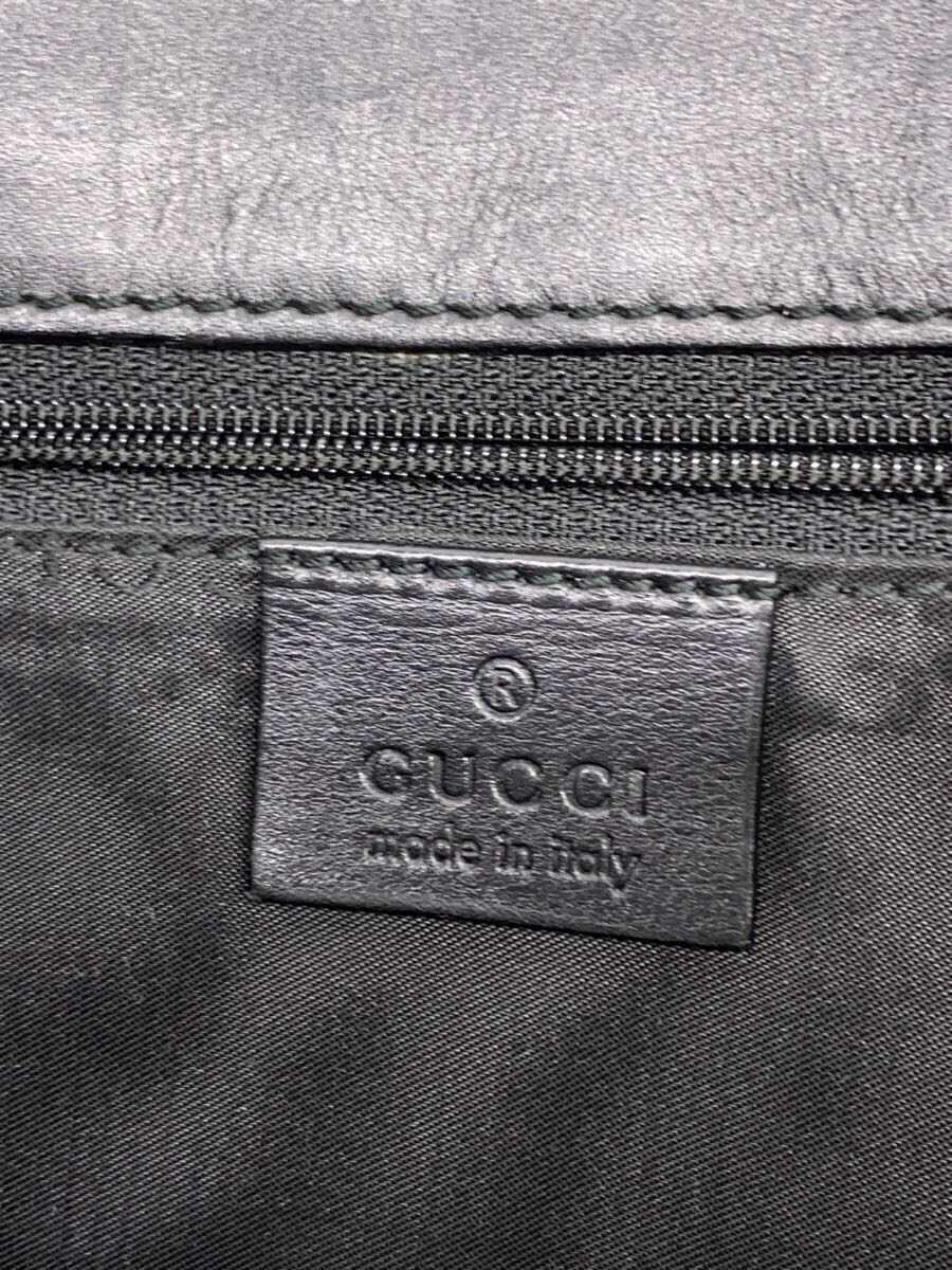 GUCCI◆ショルダーバッグ/スウェード/BLK/001 3259_画像5