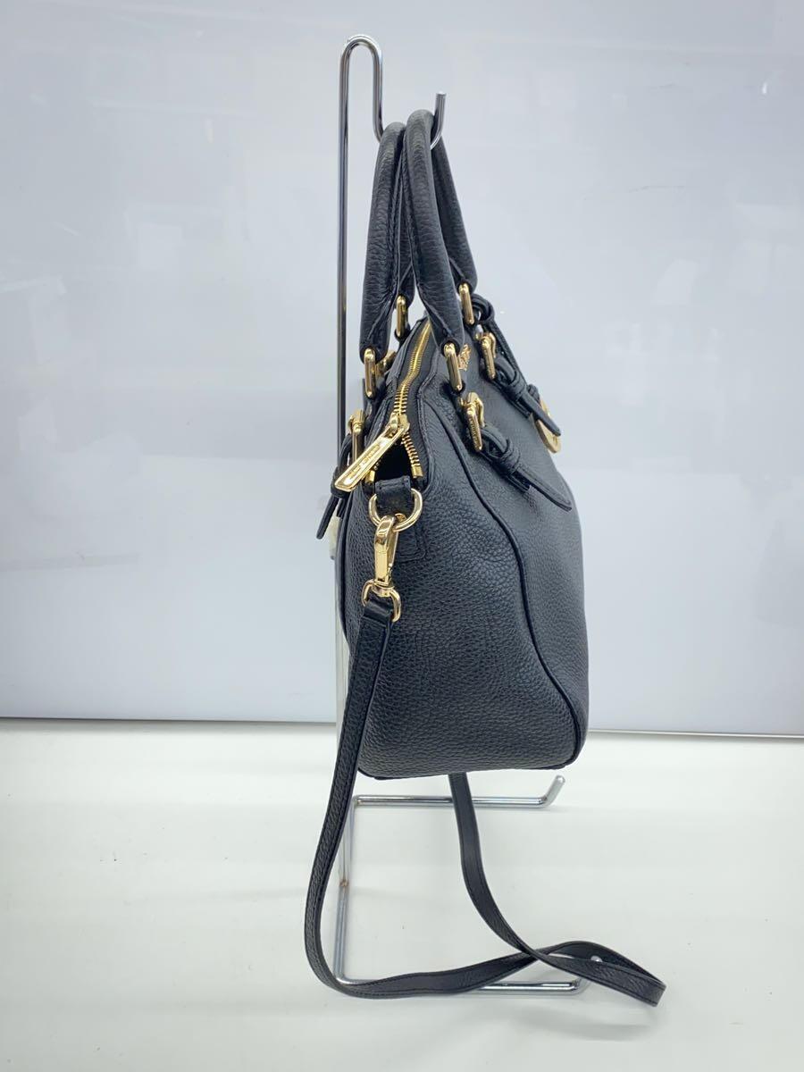 MICHAEL KORS◆ハンドバッグ/レザー/BLK/無地/35F7GC6M2L/2WAY/ショルダーストラップ有_画像3