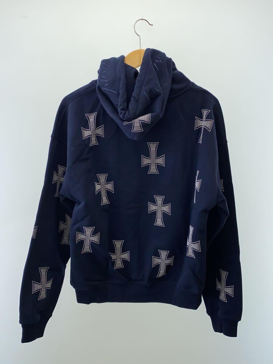 UNKNOWN LONDON◆ジップパーカー/XS/Navy Cross Rhinestone Zip Hoodie_画像2