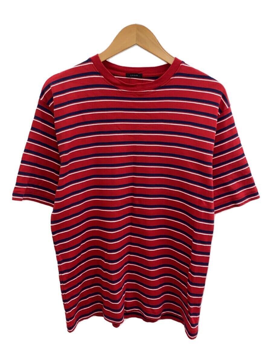 LENO◆MULTI BORDER BIG T-SHIRT/Tシャツ/0/コットン/RED/ボーダー/H2001-CS004_画像1