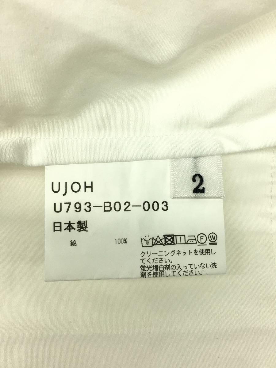 UJOH◆Cropped Shirt/長袖シャツ/2/コットン/WHT/無地/u793-b02-003//_画像4
