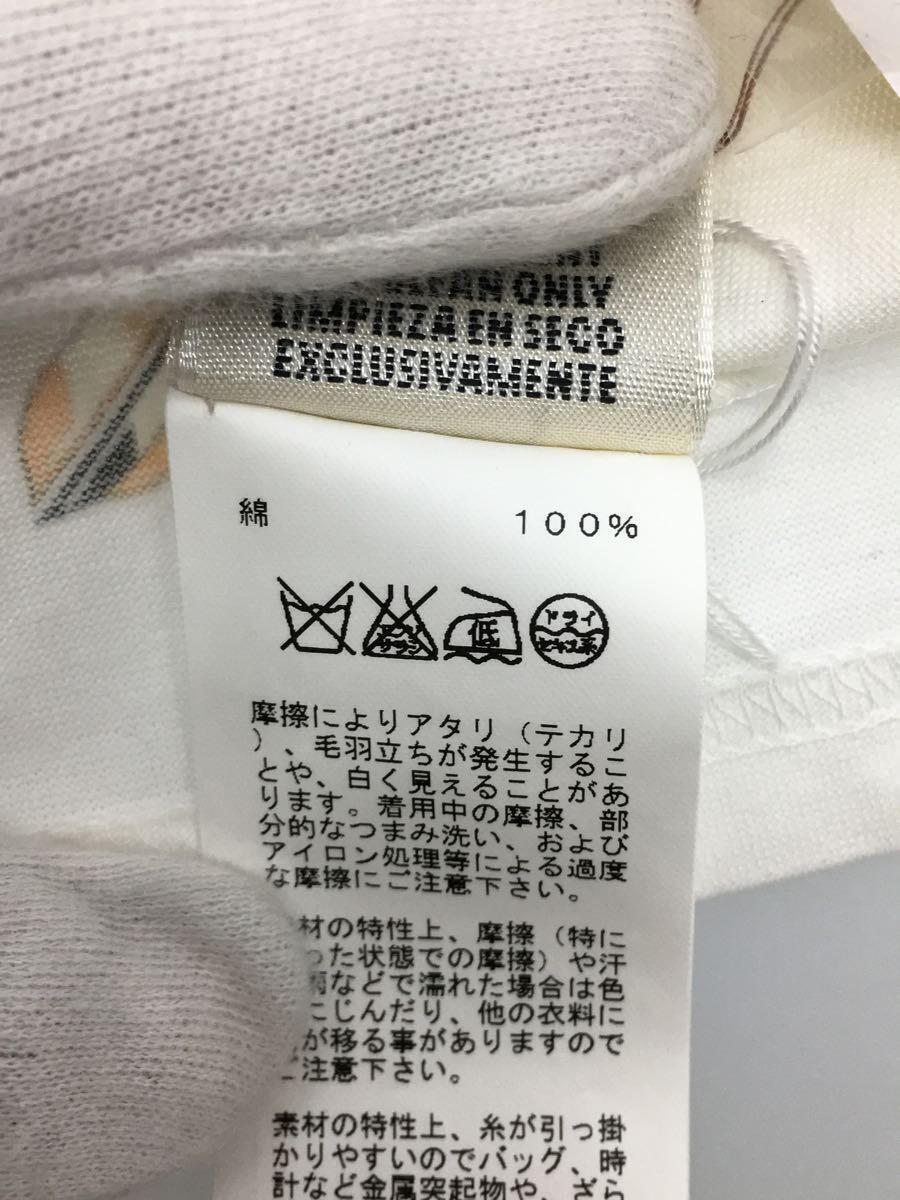 HERMES◆Tシャツ/38/コットン/WHT/無地/羽根矢ロゴ/タグ付き//_画像5