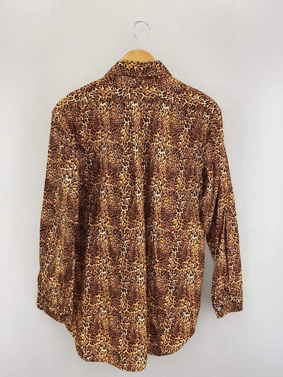 Engineered Garments◆19AW/Rounded Collar Shirt Leopard Print/長袖シャツ/M/コットン/BRW//_画像2