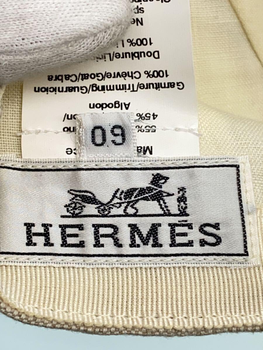 HERMES◆キャップ/-/リネン/メンズ//_画像5