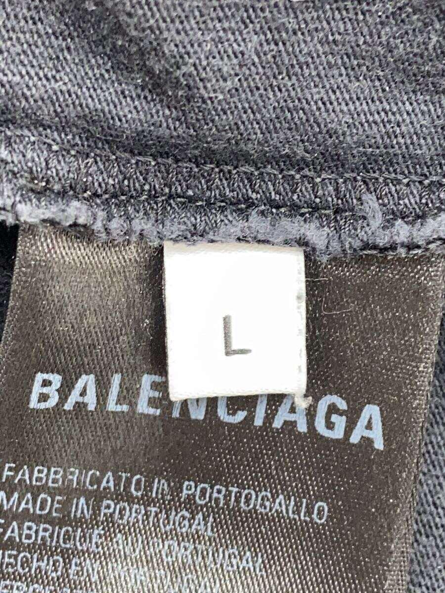 BALENCIAGA◆23SS/カレッジロゴ/Tシャツ/L/コットン/BLK/プリント/739784 TOVK1//_画像4