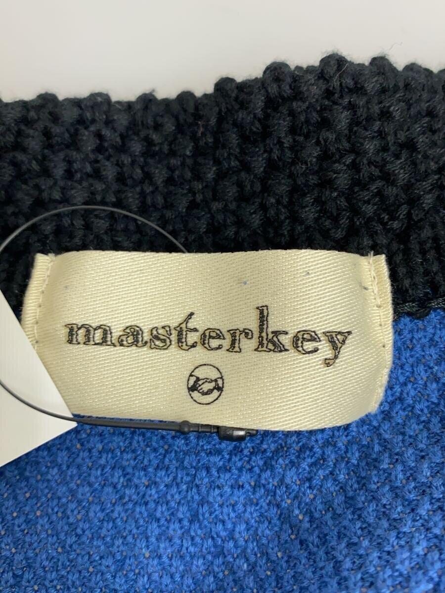 masterkey◆半袖シャツ/1/コットン/NVY/無地/ニットシャツ/メッシュ/オープンカラー//_画像3