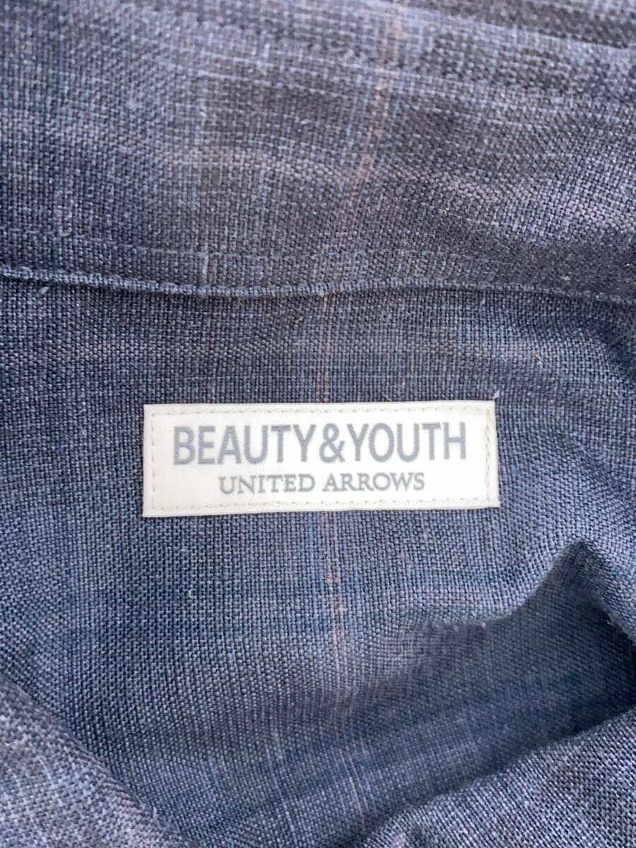 BEAUTY&YOUTH UNITED ARROWS◆長袖シャツ/L/ポリエステル/BLK/チェック//ボタンダウン_画像3