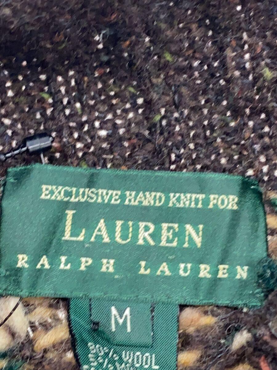 RALPH LAUREN◆EXCLUSIVE HAND KNIT/フェアアイルハンドニットセーター/SIZE:M/ウール/BRW/総柄_画像3