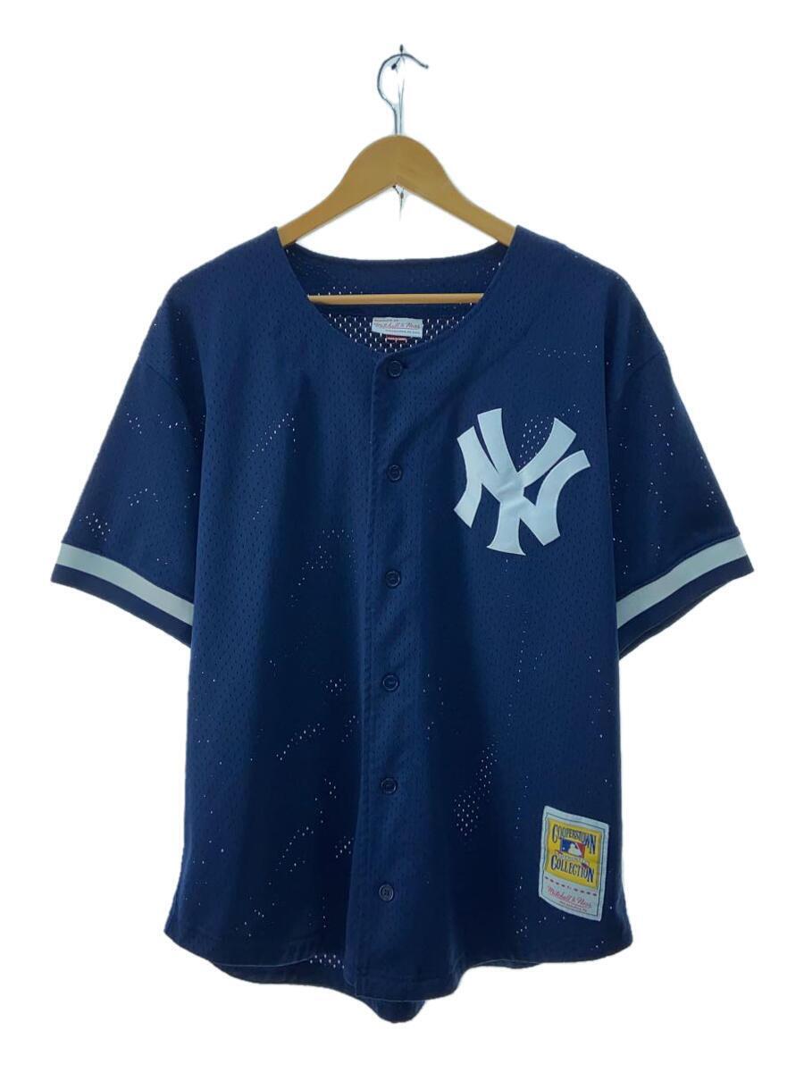 mitchell&ness◆シャツ/XL/ポリエステル/NVY_画像1