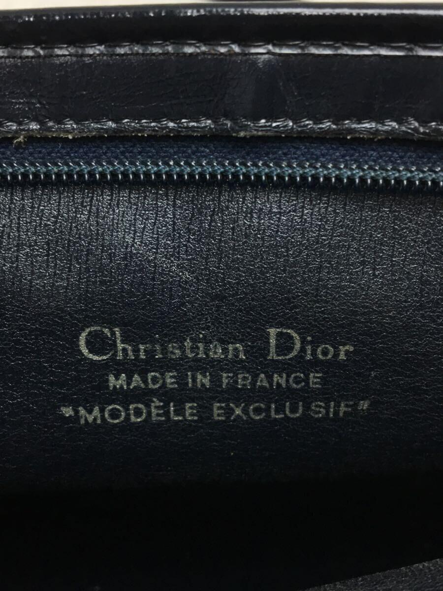 Christian Dior◆トロッター/ショルダーバッグ/キャンバス/ネイビー/総柄/紺/ジップ金具破損_画像3