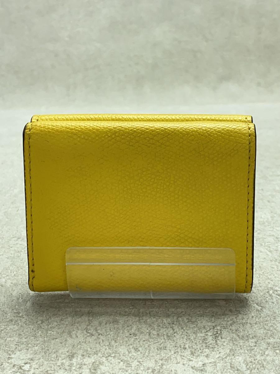 FENDI◆8M0395/3つ折り財布/レザー/YLW/レディース_画像2