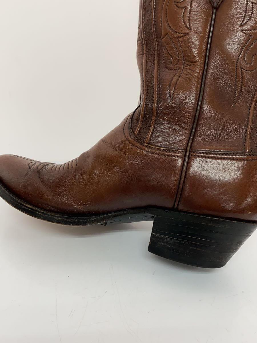 Lucchese◆ウェスタンブーツ/US7.5/BRW/レザー/L671024_画像6