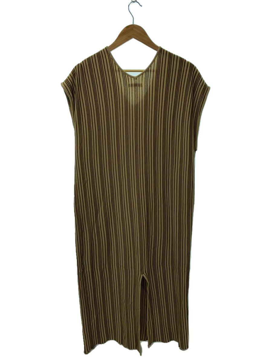 CLANE◆RANDOM STRIPE KNIT ONE PIECE/1/レーヨン/BEG/ストライプ/10112-5192_画像2