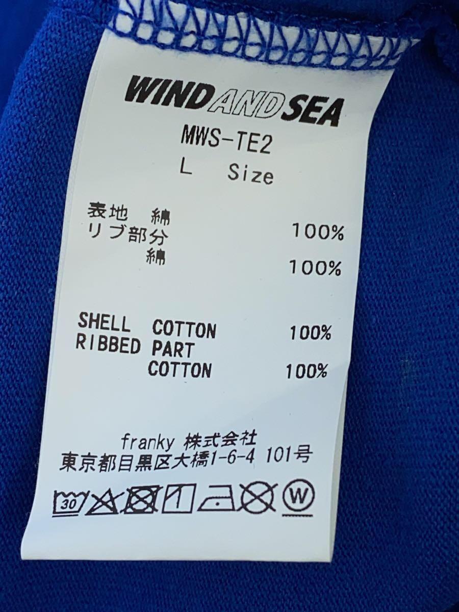 WIND AND SEA◆Tシャツ/L/コットン/BLU/MWS-TE2_画像4